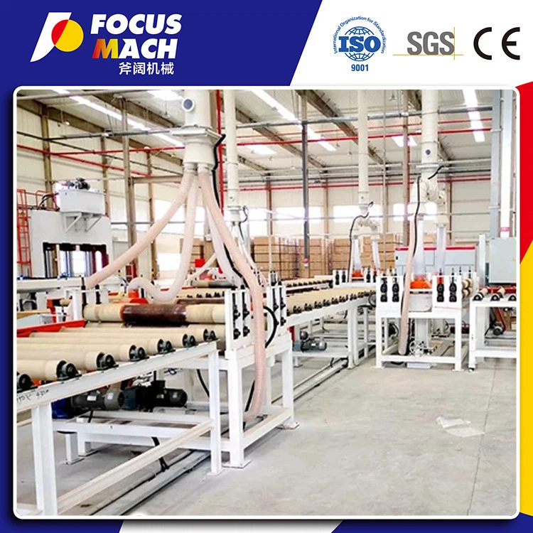 Máy cắt băng tải con lăn gỗ dán